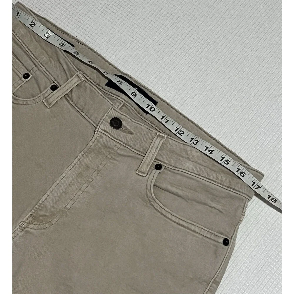 Hollister Epic Flex Skinny Khaki Denim Shorts 33x9 Y2K Men’s Casual Fashion